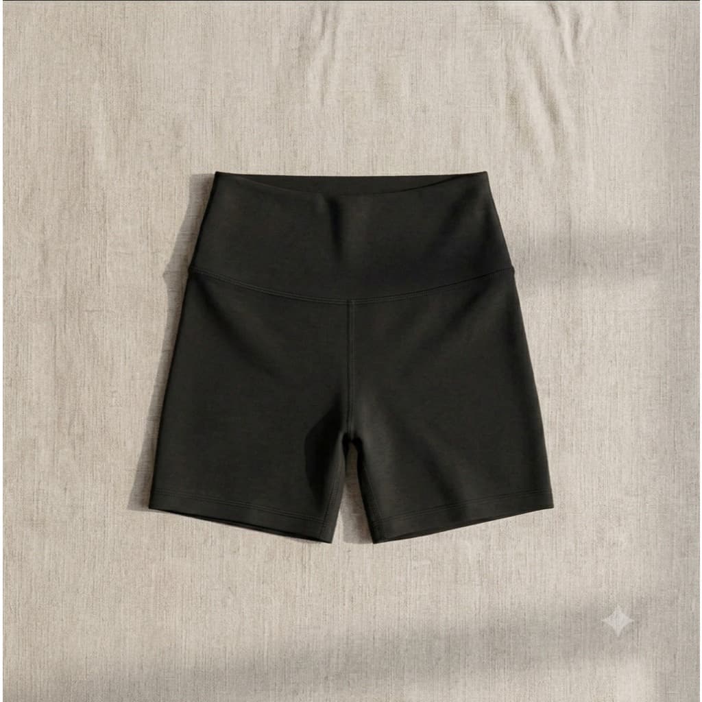 Short Suplex Feminino Cintura Alta Short Meia Coxa Academia Moda Fitness para Treino e Caminhada