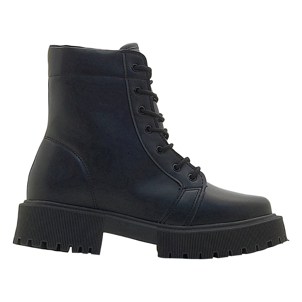 Bota Feminina Tratorada Com Zíper Coturno Macio Leve Estiloso Blogueira Promoção Confortável