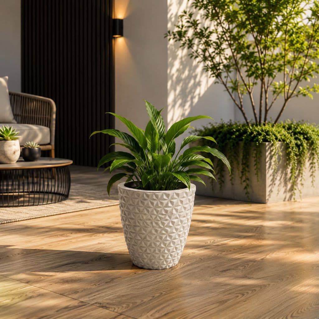 Vaso para Decoração Plantas Flores Jardim polietileno diamante Luxo PP