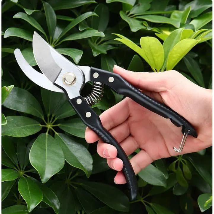 Tesoura Alicate Preta De Poda Podar Galhos Plantas Grande