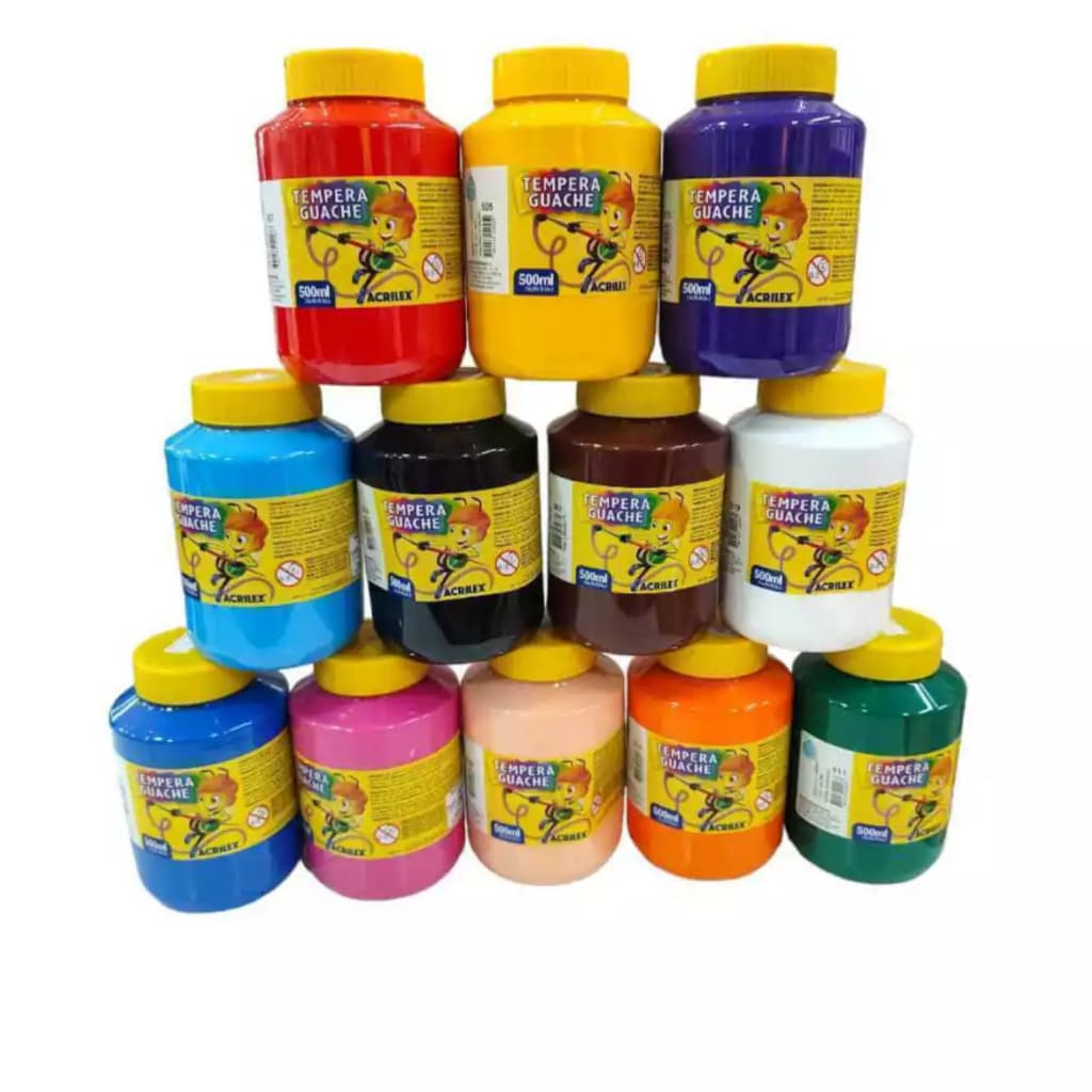 Tinta Tempera Guache 500ml 1 Un Acrilex Todas As Cores Arte