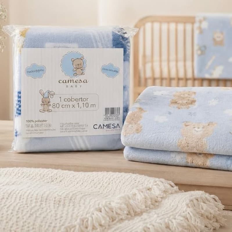 Manta bebê Menina e Menino Mantinha Baby Soft toque macio Antialérgica / Pet Estampada