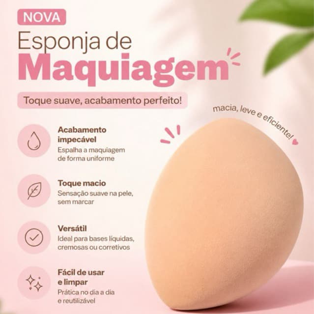 Esponja Profissional para Maquiagem