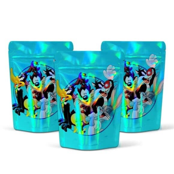 Saquinho Metalizado Zip 10x15cm Lembrancinha Festa Infantil Zip Abre e Fecha Saquinho Vazio Lonney Tunes
