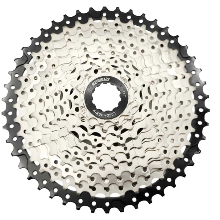 Cassete 10v 11-46 11/46 MTB Padrão Shimano HG K7 Níquelado alumínio Sunrun 1x10 2x10 10 velocidades