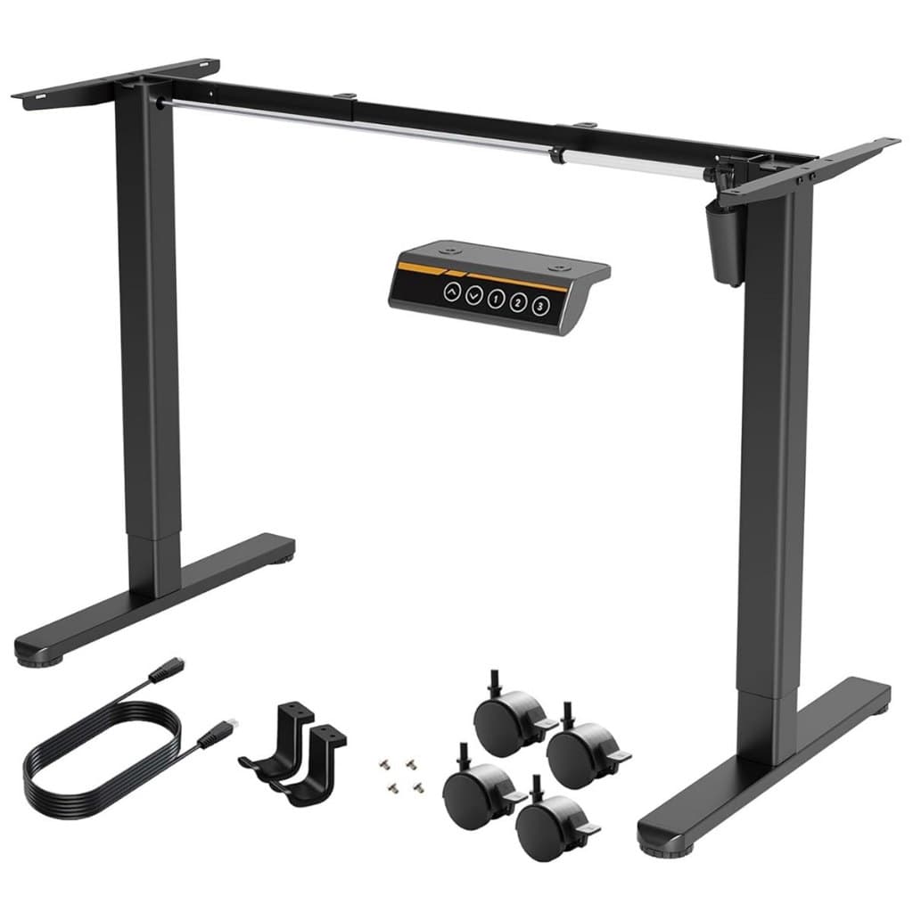 DIY Suporte Mesa Elétrica 75~140cm com Regulagem de Altura Ajustável para Computador Escritório