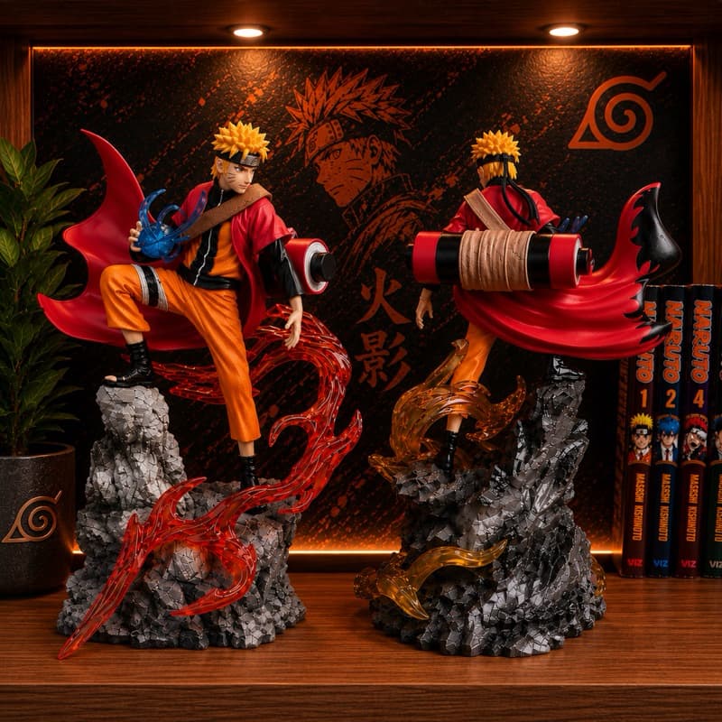 Estátua Naruto Uzumaki Hokage 25cm  Figure Colecionável Premium