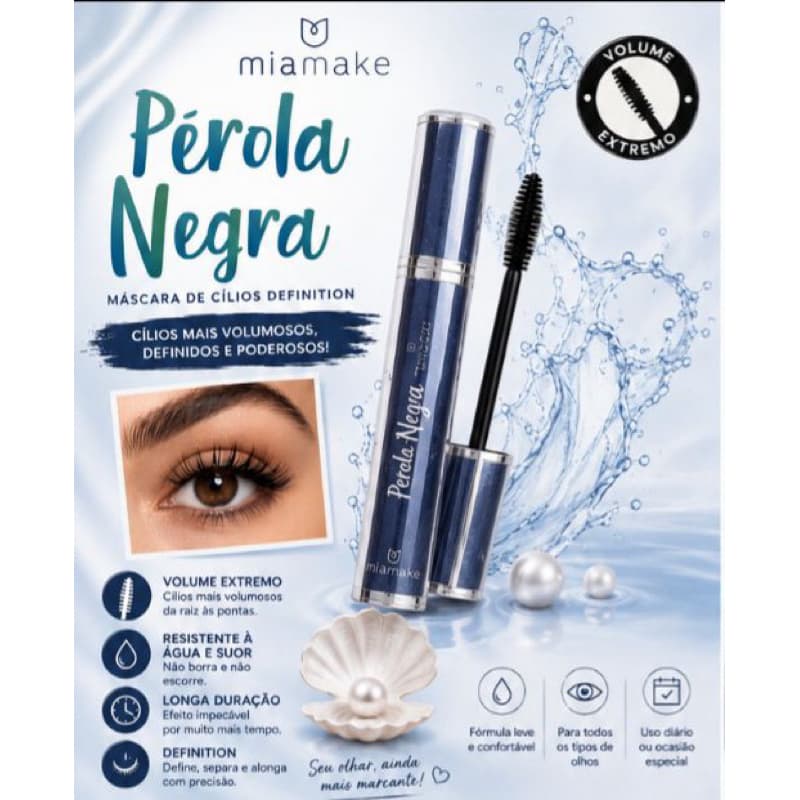 rímel / Máscara de cílios pérola negra
