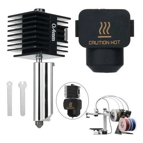 Hotend 0.4/0.2mm Bambu Lab A1 e A1 Mini Bico Aço Endurecido Removível Fácil Manutenção