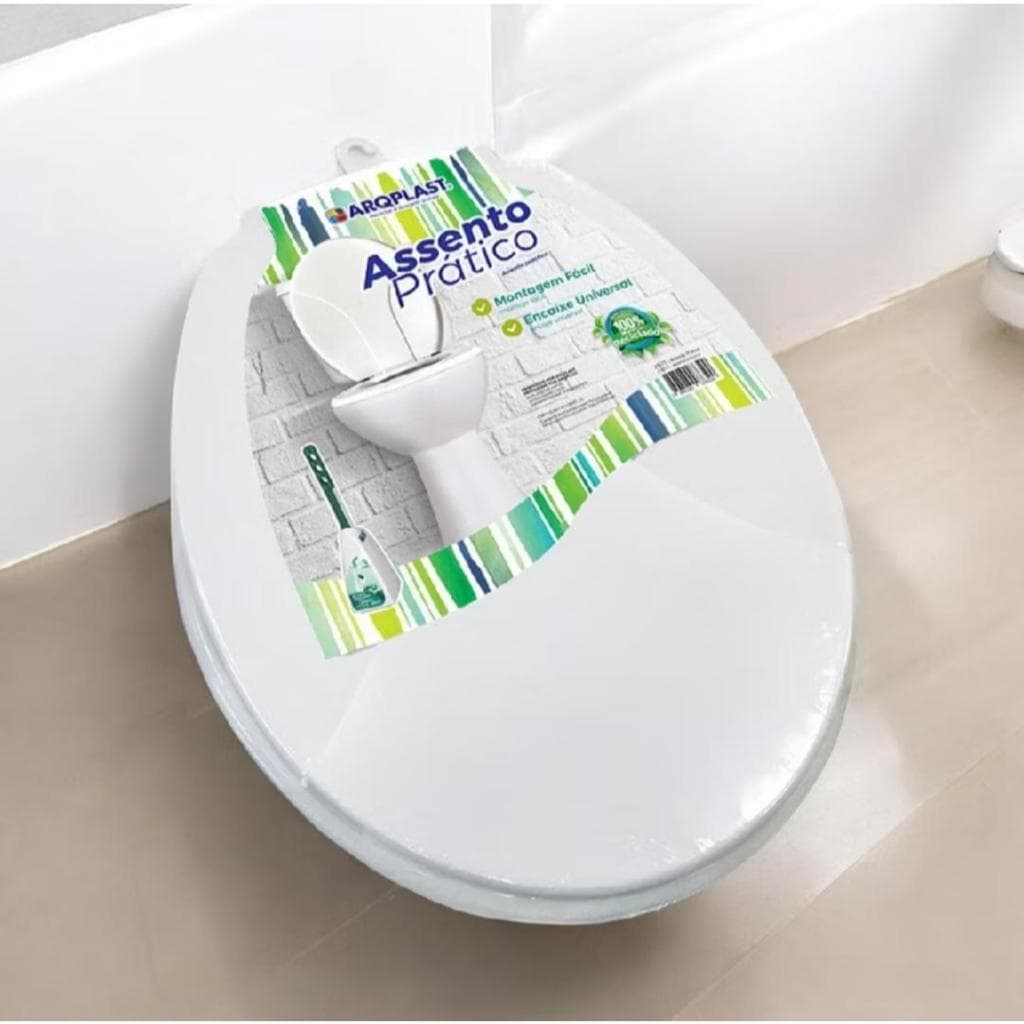 Tampa De Vaso Privada Com 2 Parafusos Assento Sanitário Oval Branco Plástico Universal  Resistente