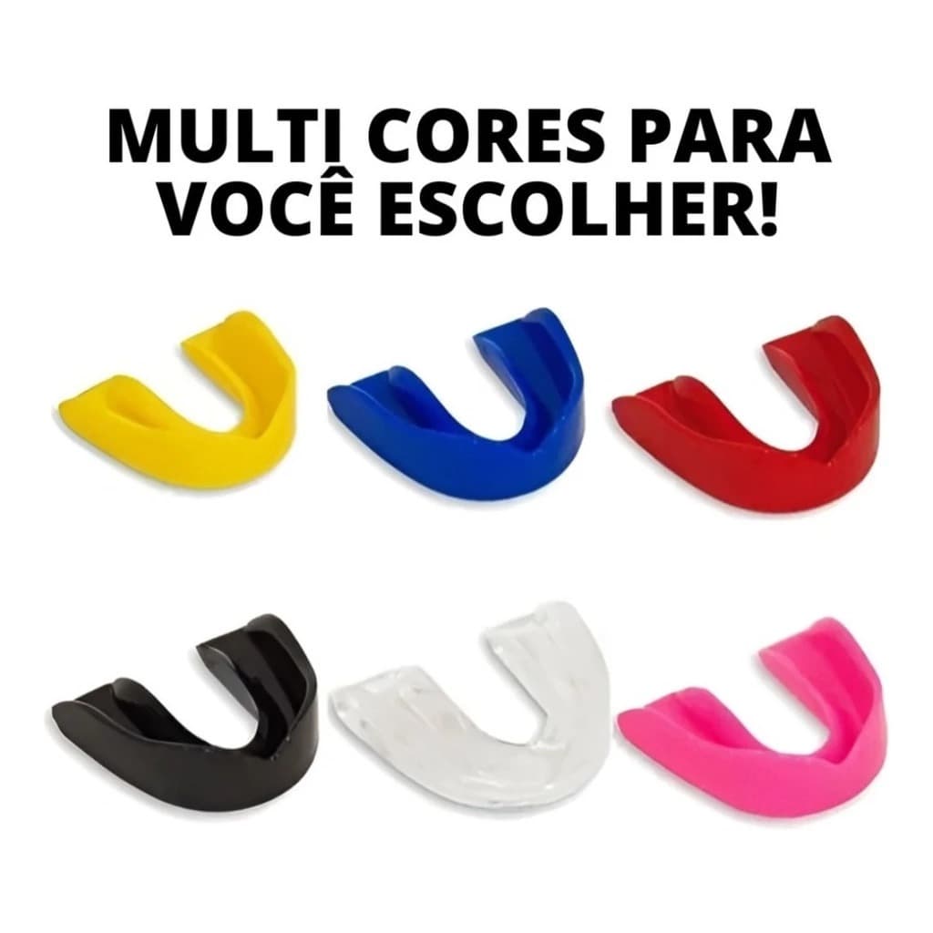 PROTETOR BUCAL SIMPLES - CORES DIVERSAS, MUAY THAI, MMA, BJJ, KARATE, BOXE, KICKBOXING. PROTETOR DE BOCA