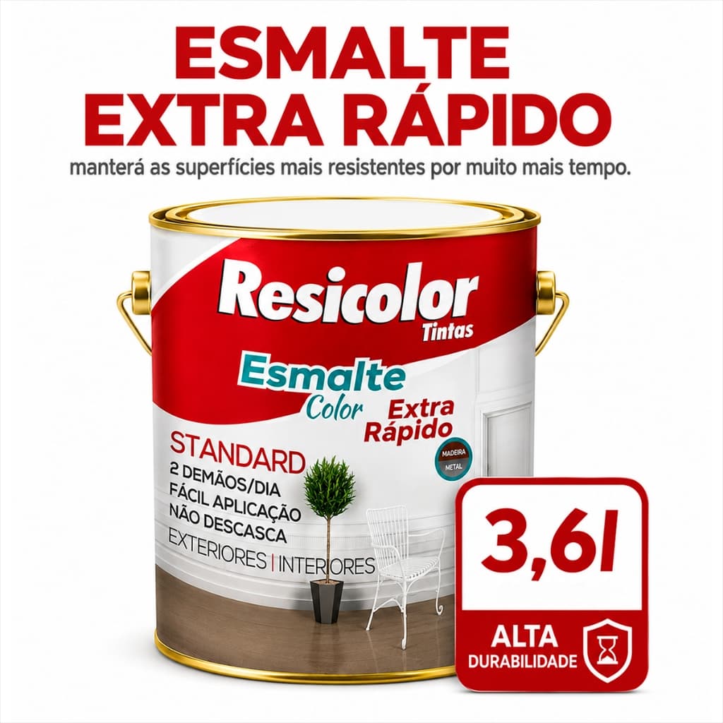 Tinta Esmalte Seca Rápido Tinta Madeira Standart Metal Branca Esmalte Premium Esmalte Sintético