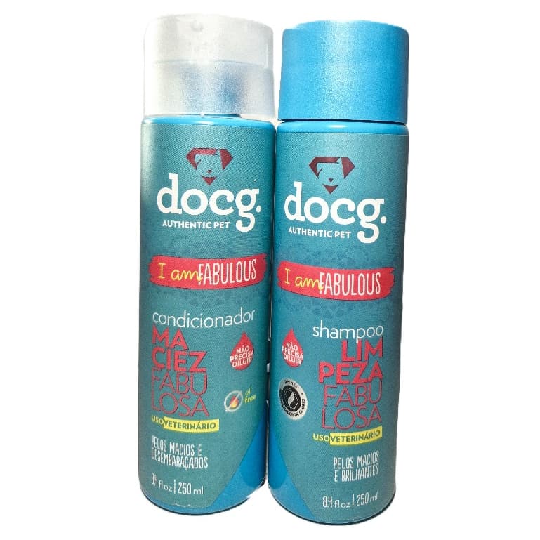Kit Shampoo E Condicionador Pet Docg I Am Fabulous Pet 250ml