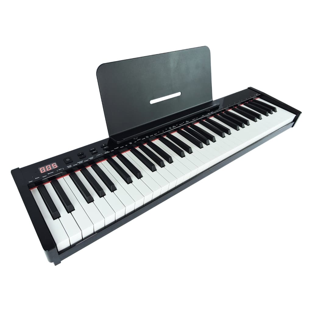 Piano Digital Eletrônico 61 Teclas Arranjador Konix - PH61-S MIDI e Bateria Recarregável