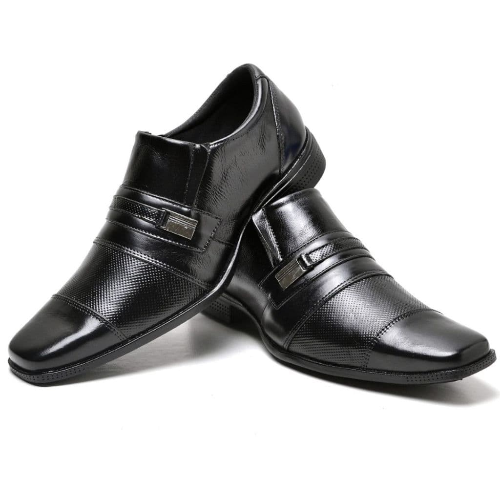 Sapato Social Masculino Viena Preto Couro Premium Casamento Executivo Luxo