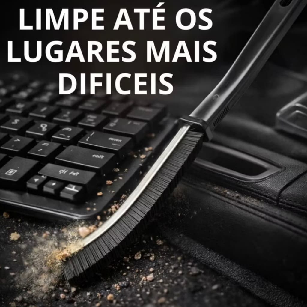 ESCOVA MÁGICA DE LIMPEZA 2 EM 1,REMOVE POEIRA DE TRILHOS,JANELAS E FRESTA