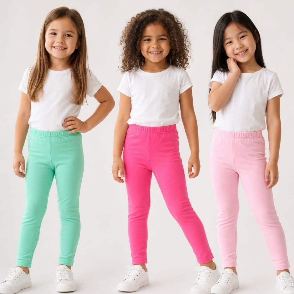 Kit 3 Legging Infantil Menina Leg Juvenil Escolar Sortida Do Tamanho 1 A 14 Anos