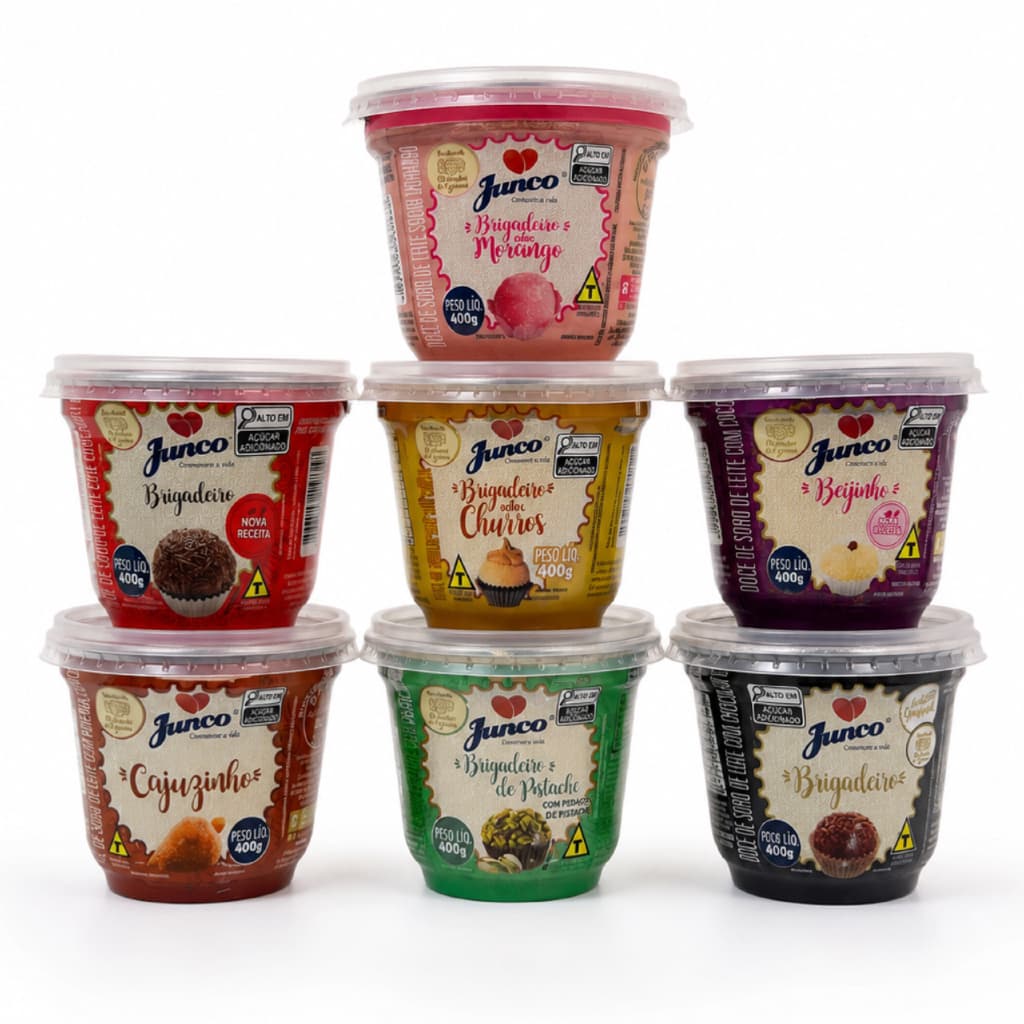 POTE JUNCO 400G BRIGADEIRO/BEIJINHO/PISTACHE/MORANGO/CAJUZINHO/CHURROS - PRONTO PARA ENROLAR