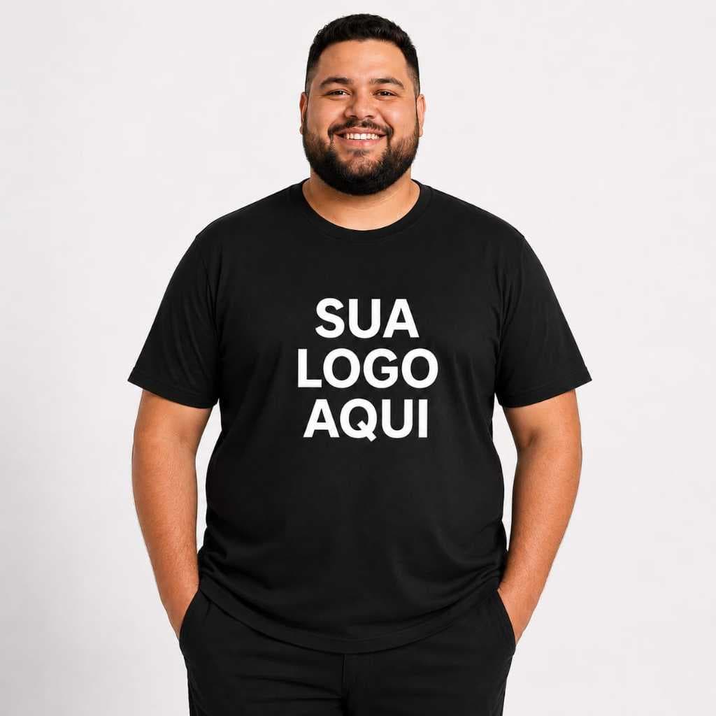 Camiseta Personalizada Plus Size G1 ao G3 Sua Foto Logo ou Arte aqui 100% Algodão