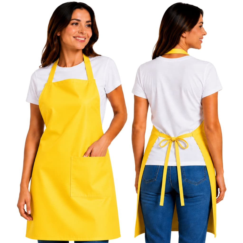 Avental Impermeável Cozinha Atacado Prova De Água Protege Roupa Com Regulagem Universal Liso Várias Cores