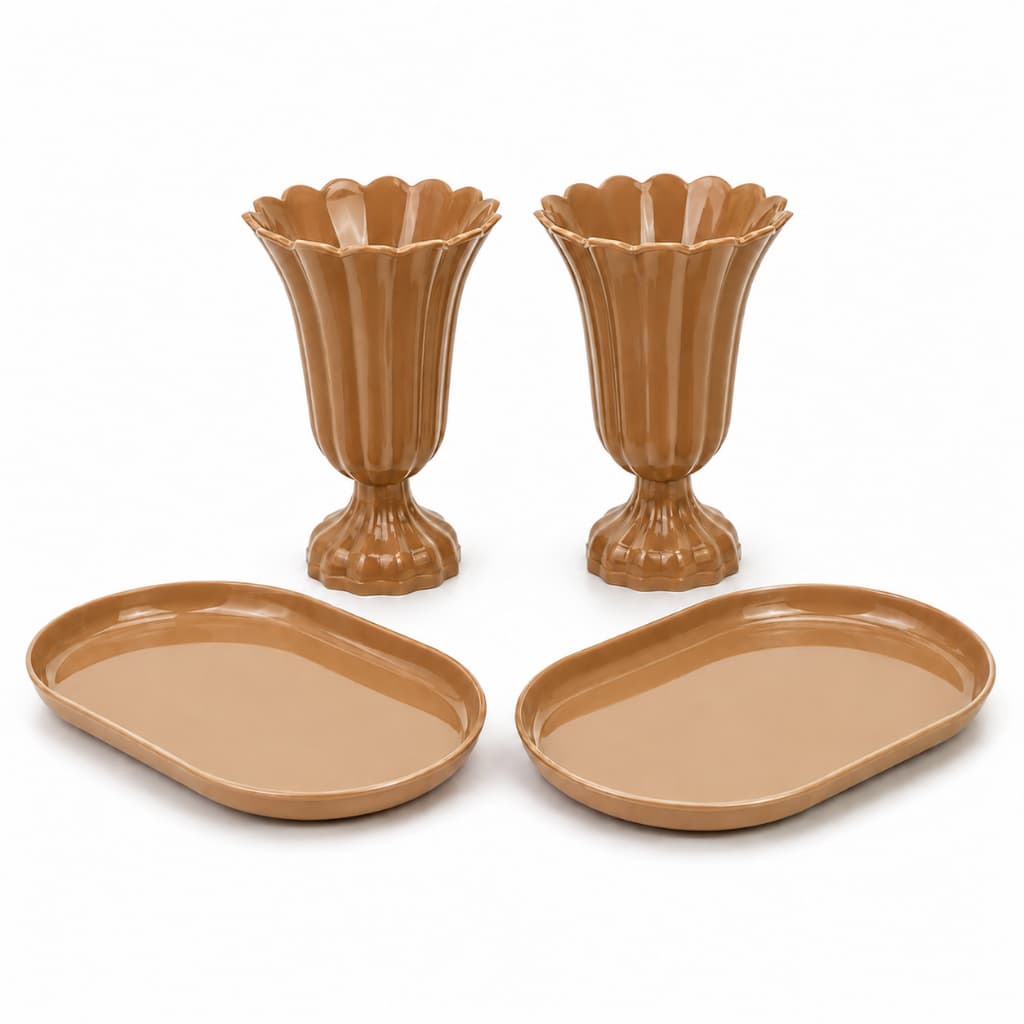 Kit Popi 2 Vasos + 2 bandejas Decoração Pegue e Monte Festa na Mesa Mini Table Kit provençal