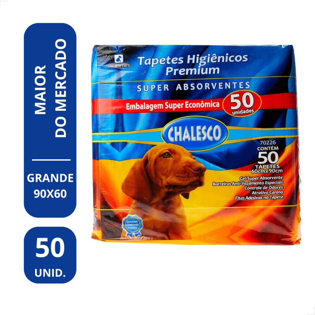 Tapete Higiênico Para Cães Chalesco Chalesco 50 Unidades