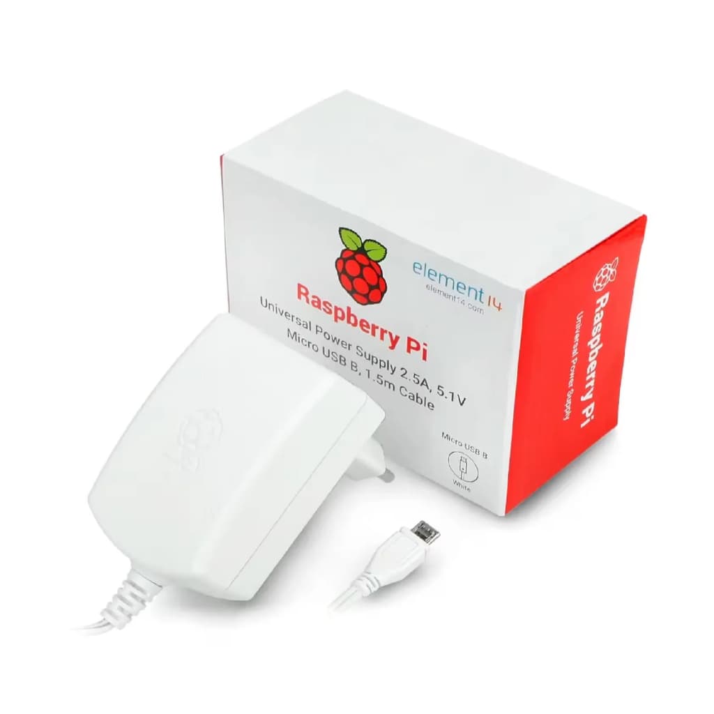 Fonte Para Raspberry Pi 5.1v 2.5a Micro Usb Branca