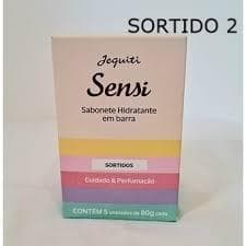 Jequiti Sensi sabonete hidratante em barra sortidos 5 unidades e 80g cada Validade 05/2026