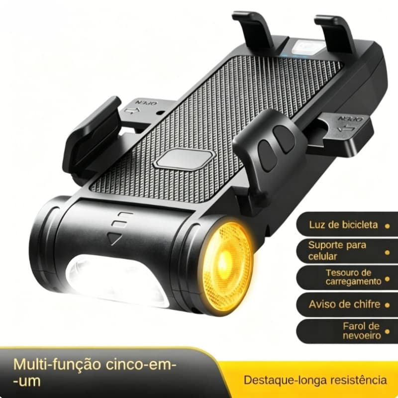 Lanterna e Farol Bicicleta Bike Luz Ultra Led a Prova D'Água ciclismo Banco de energia USB Suporte de navegação