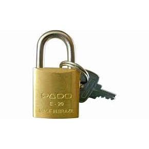 Cadeado De Latão 20mm 2 Chaves Pado Cor Dourado
