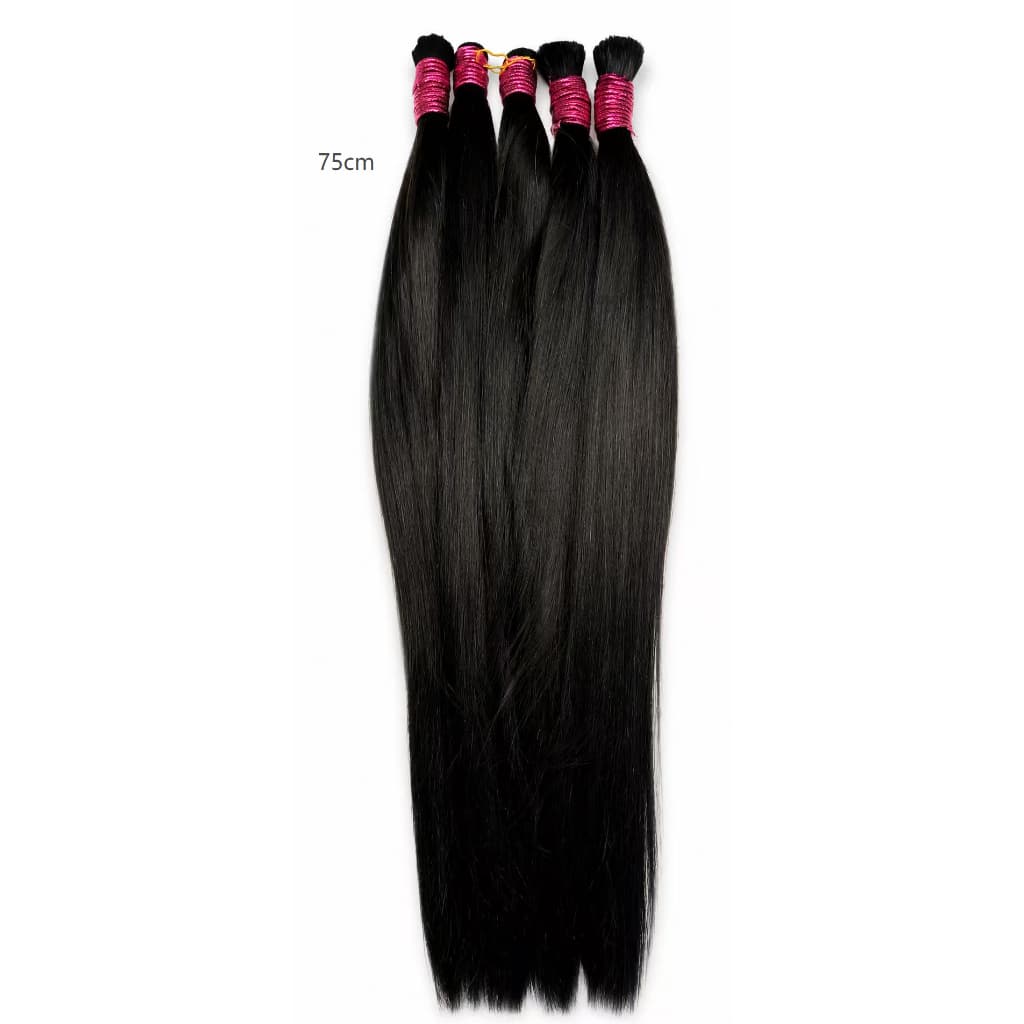 Cabelo Humano indiano liso  Natural  65cm 75cm - 100 Gramas Imediato Cor Castanho