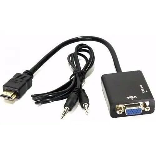 Cabo Conversor Adaptador Hdmi Para Vga Com Saída P2 Áudio