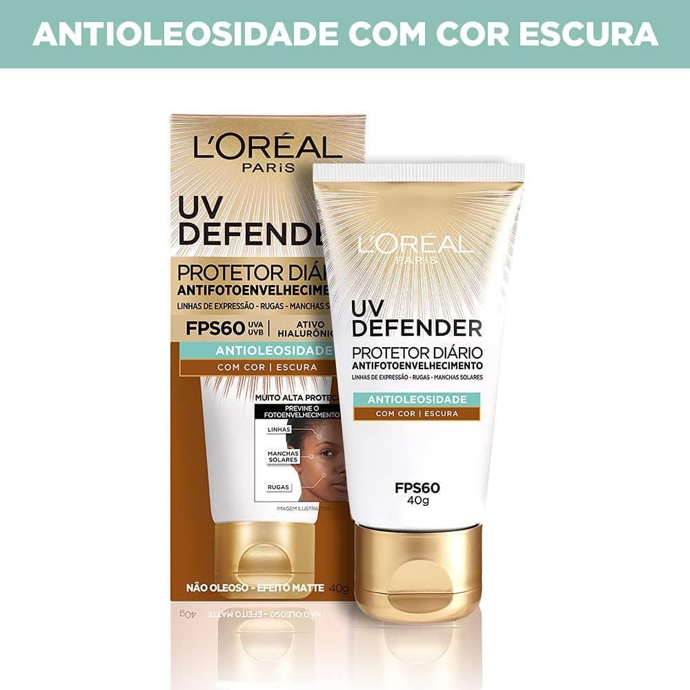 Protetor Solar Facial  L'Oréal Paris UV Defender Antioleosidade FPS 60 Cor Escura