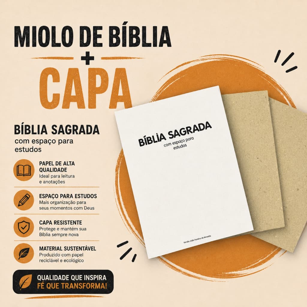 Miolo de Bíblia A5 / 588 Páginas / 294 Folhas - Papel 75g