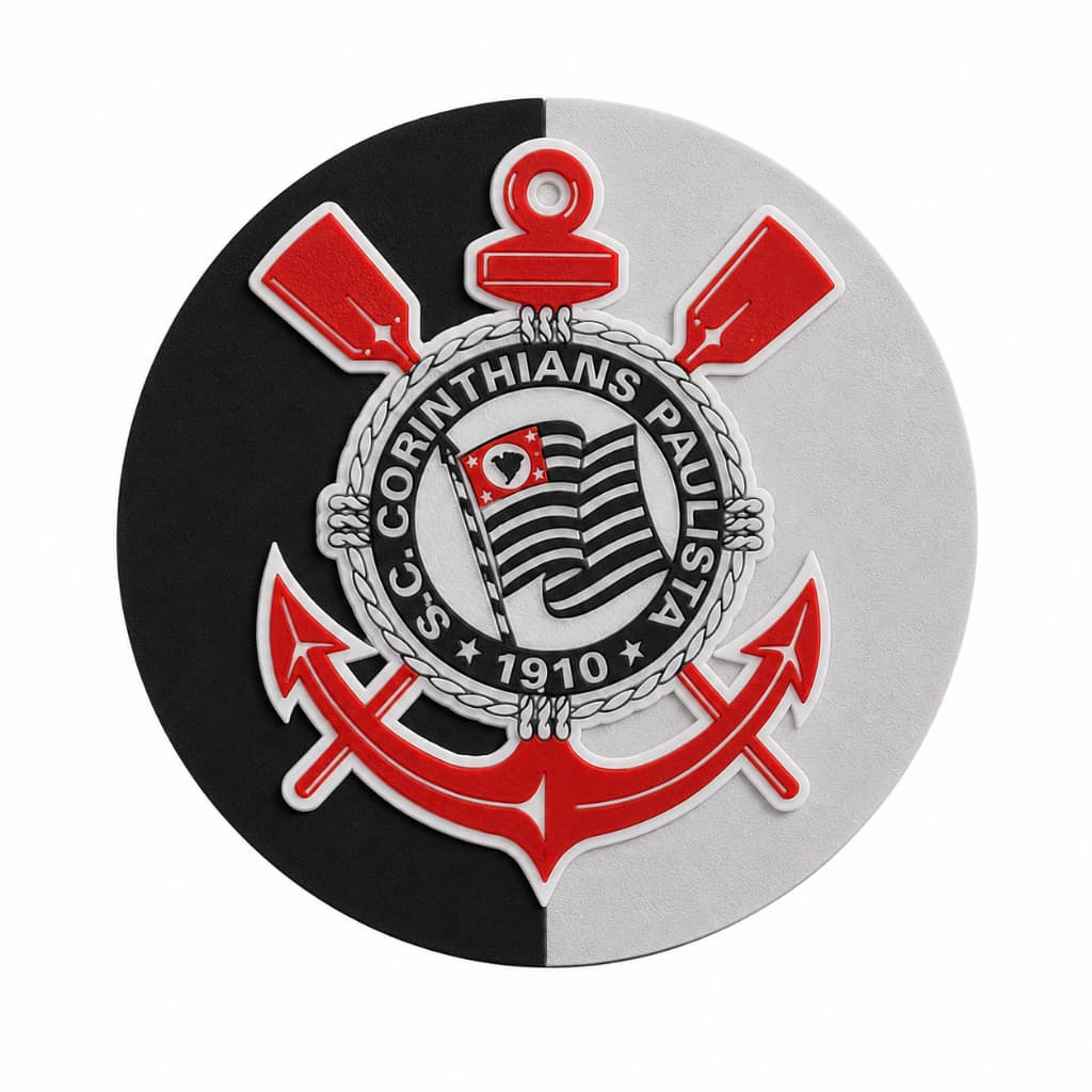 Porta Copos Corinthians Personalizado | Decoração Time do Coração