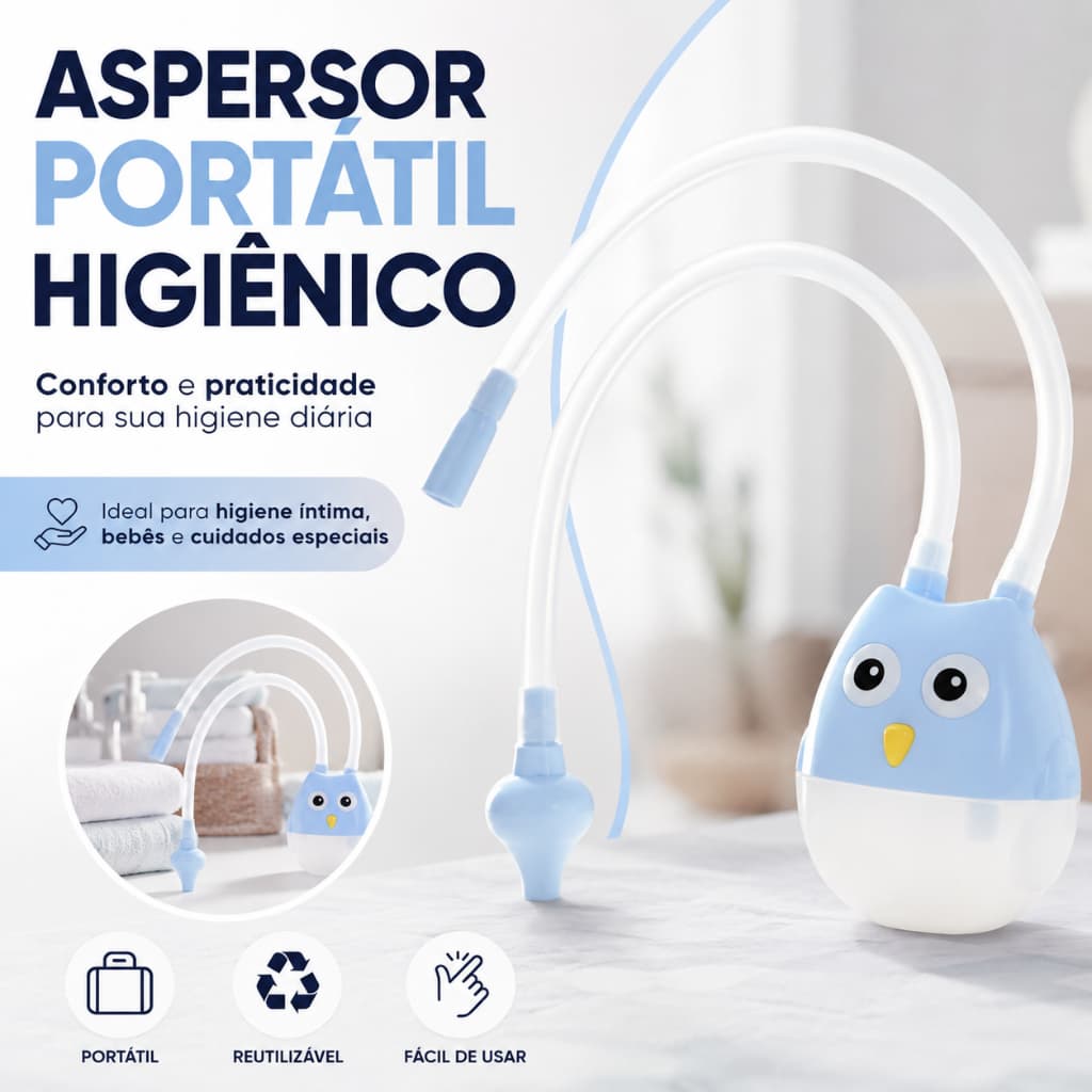 Aspersor Portátil Para Higiene Íntima Bebê Limpeza Banheiro