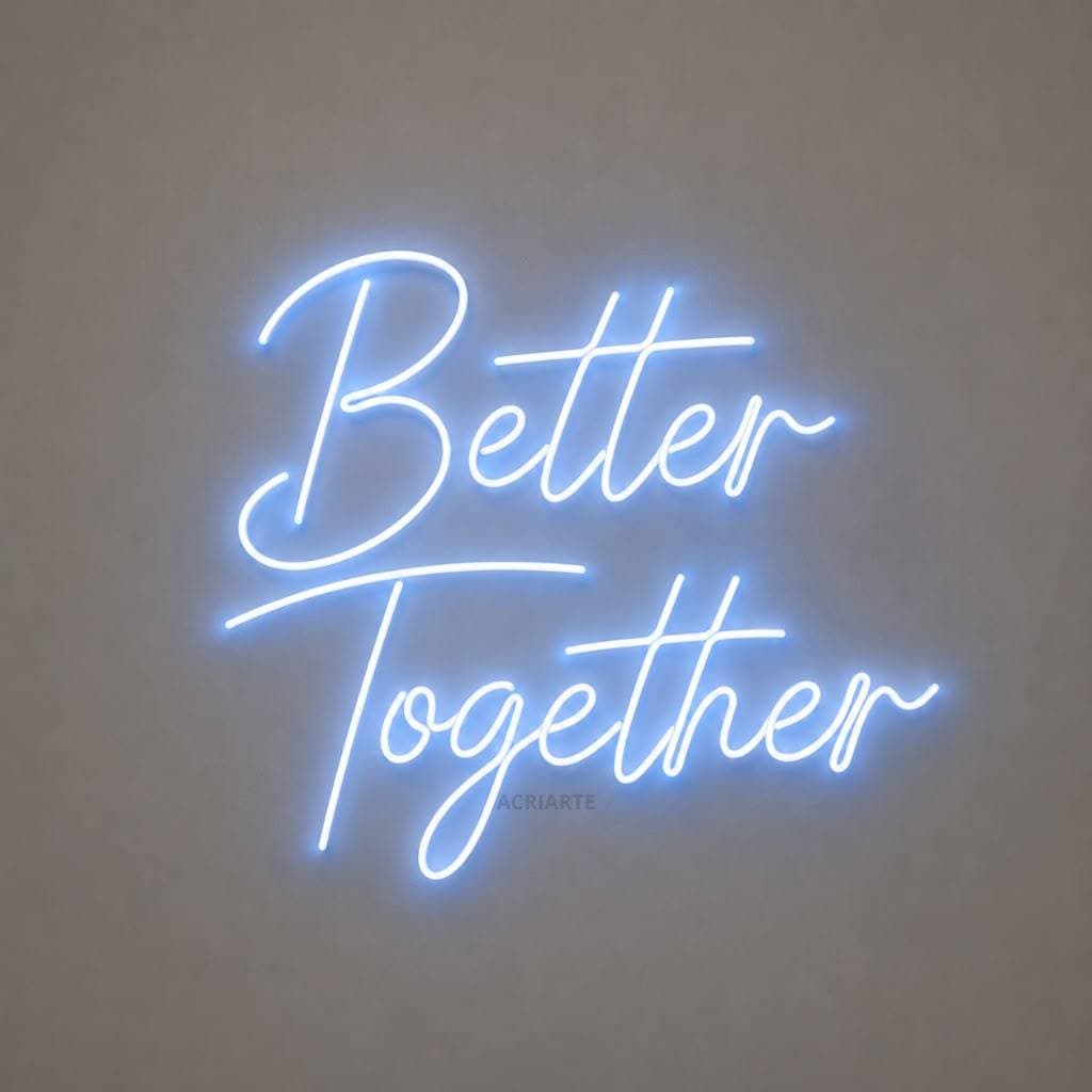 Painel de LED Better Together, decoração para Casamentos e Eventos