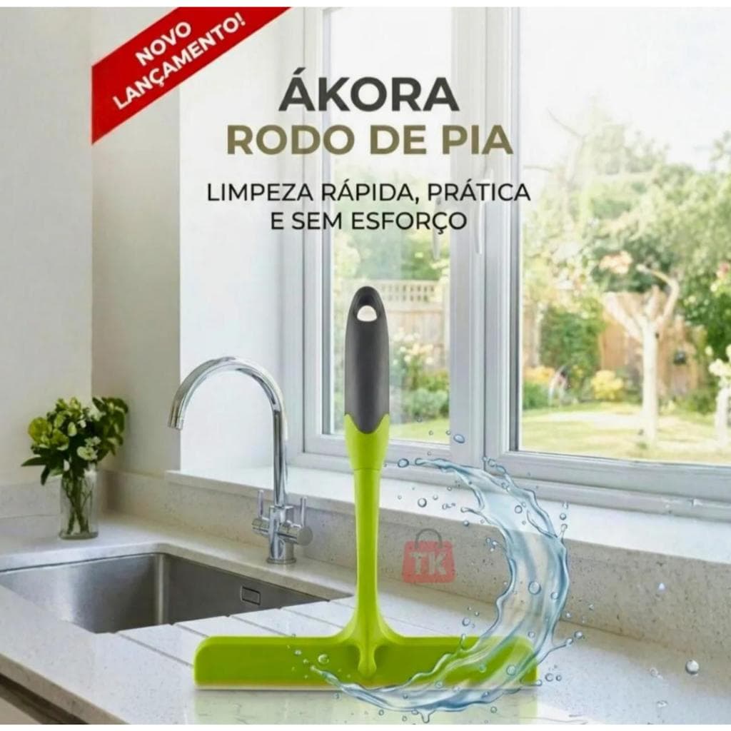 RODO DE SILICONE ÁKORA PARA PIA E VIDROS