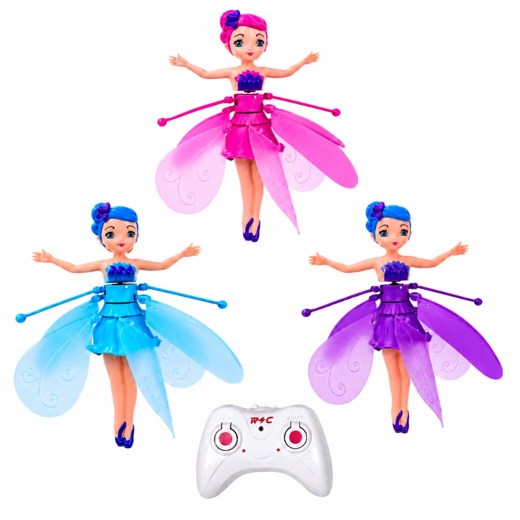 Fada Voadora com Sensor Inteligente e Controle  Boneca Mágica Recarregável Brinquedo Infantil