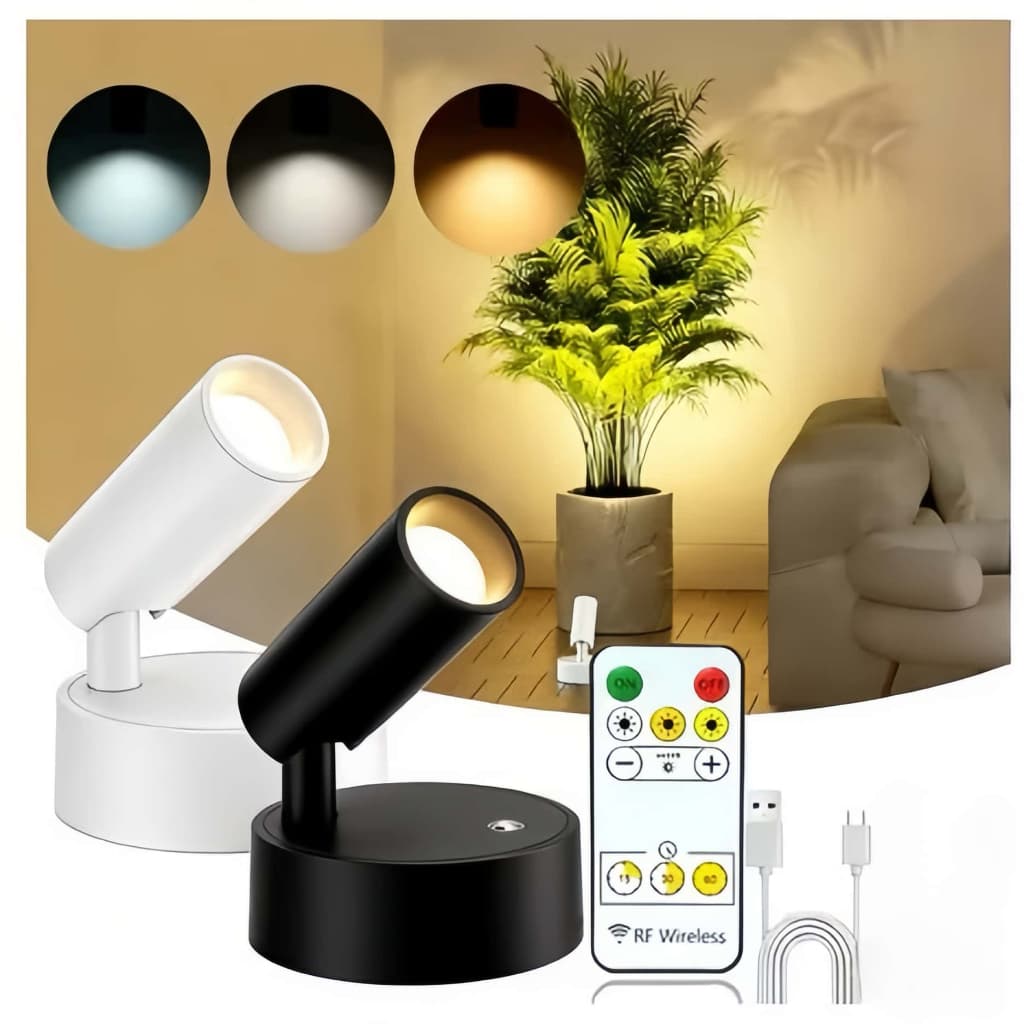 Luminária para Quarto Sem Fio Recarregável LED Arandela de Parede com Carregamento Magnético