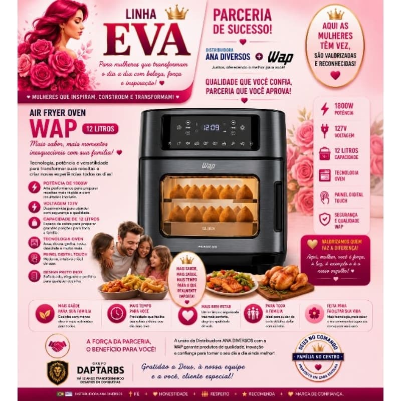 🌈🇮🇱✡🇧🇷AIR FRYER WAP 12L (WAFOD1) 1800W 127V
