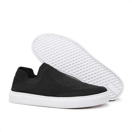 Tênis Knit Masculino Slip On Super Leve Confortável Casual