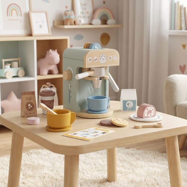 Conjuntos Cozinha Brinquedo Infantil Madeira Educativo Panelas Batedeira Torradeira