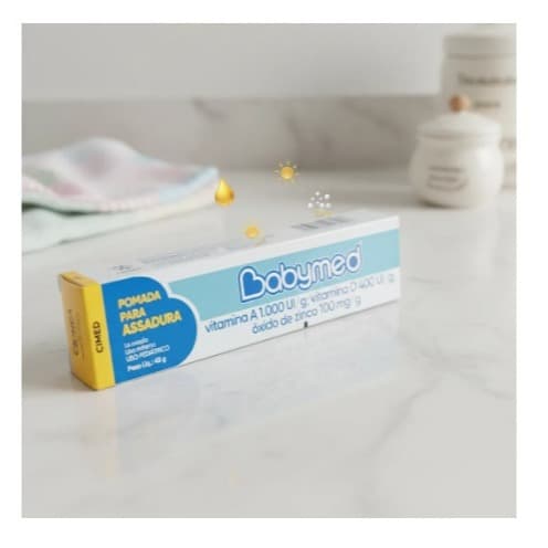Pomada Infantil Para Prevenção De Assaduras Babymed Cremosa e Hidratante AZUL 45G