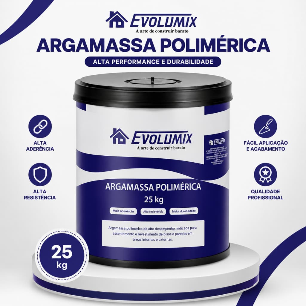 ARGAMASSA POLIMÉRICA BARRICA 25KG ASSENTAMENTO RÁPIDO BLOCO TIJOLO OBRA LIMPA DURÁVEL PREMIUM PRO