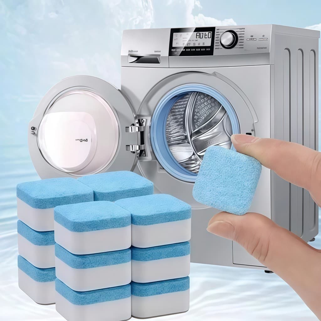 Limpador Pastilha de máquina de lavar roupa, comprimido efervescente sólido para remover manchas