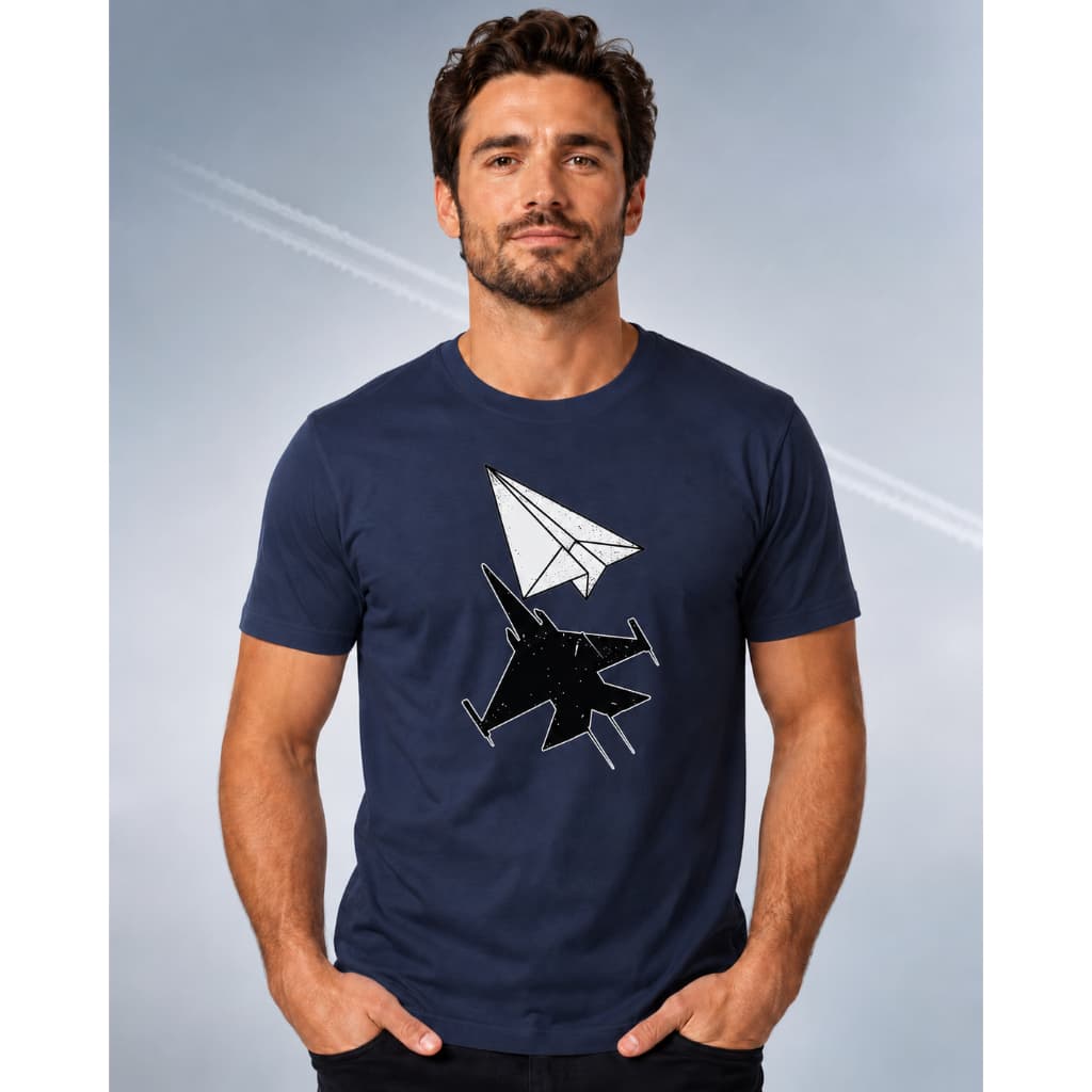 Camiseta Avião De Papel Jato Caça 100% Adulto Masculina 100% Algodão