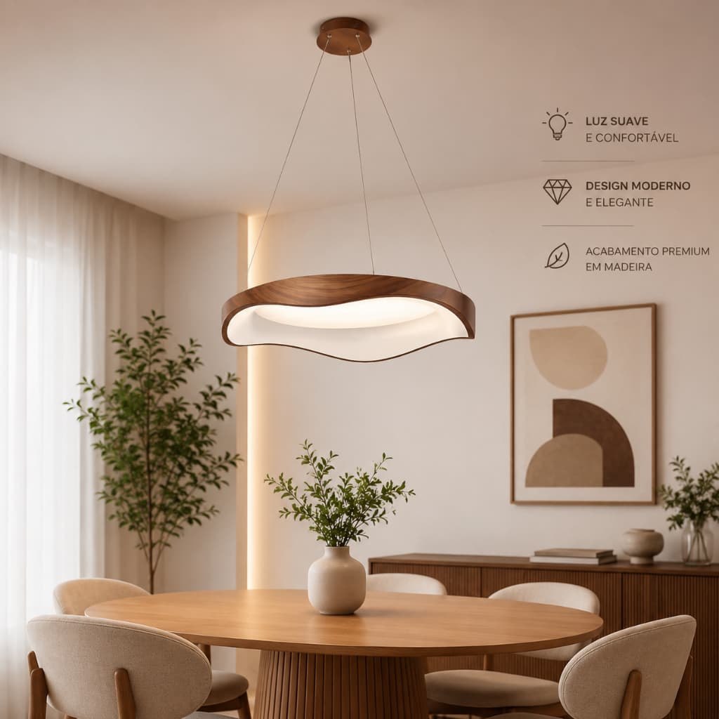 Pendente LED Decorativo PSR-010MD/500 40W – Design Moderno | Bivolt