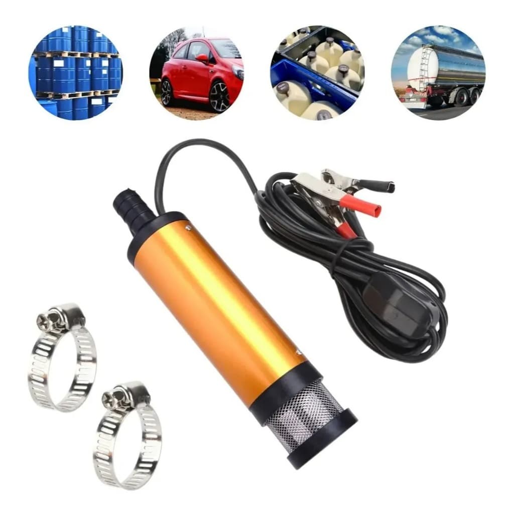 Bomba Transferência Submersa Diesel Água Óleo 12 Litros/Minuto 12v