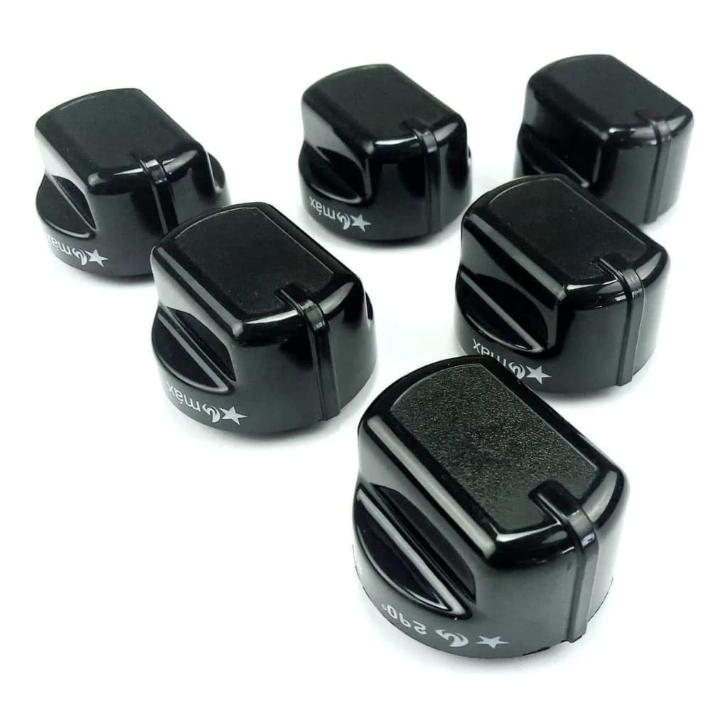 Kit 6 Botões Manipulos Para Fogão Dako Supreme Original 5 Botoes Fogao + 1 Botao Temperatura Forno